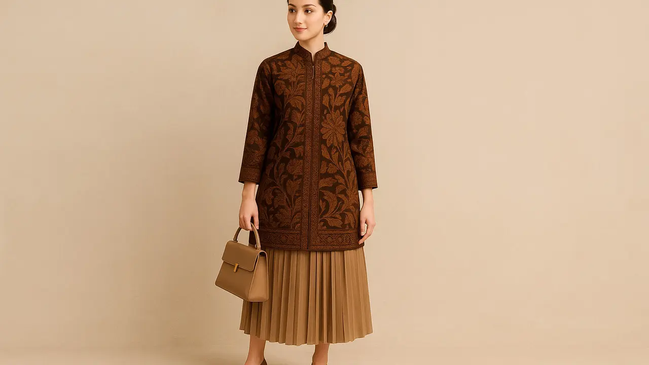 Model Tunik Batik Setelan Rok