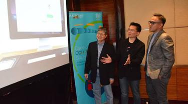 Yohan Gunawan, Group Head Infrastructure Hardware PT Multipolar Technology Tbk, Andri Effendy, Technical Solutions Architect Cisco Systems Indonesia, dan Gary Adrian, Network Enterprise Presales Lead PT Multipolar Technology Tbk