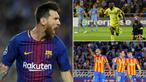 Berikut ini top scorer sementara La Liga Spanyol musim 2017/2018 hingga pekan ke-14. Bintang Barcelona, Lionel Messi, berada di puncak klasemen jauh meninggalkan para pesaingnya. (Kolase foto-foto dari AFP)