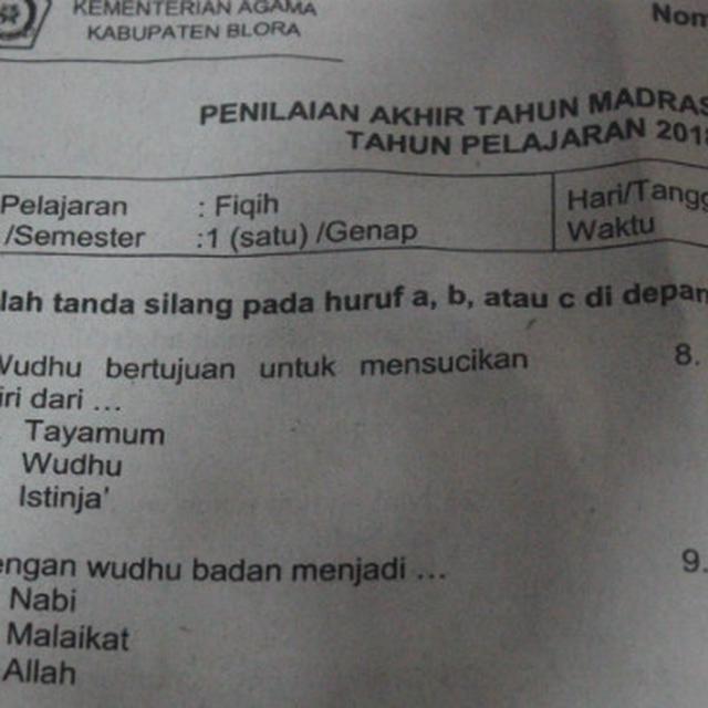 Penjelasan Tentang Soal Ujian Nyeleneh Di Blora Regional