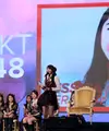 Pemilihan center dari 16 member untuk single ke-13 telah dilakukan pada 7 Mei malam. Rasa syukur kembali terpilih menjadi center JKT48. (Adrian Putra/Bintang.com)
