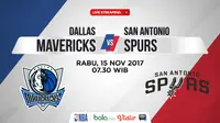 Jadwal NBA, Dallas Mavericks Vs San Antonio Spurs. (Bola.com/Dody Iryawan)