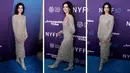 Foto kolase Anne Hathaway saat menghadiri pemutaran perdana film "Armageddon Time" selama Festival Film New York ke-60 di Alice Tully Hall  di New York pada Rabu, 12 Oktober 2022. (Photo by Charles Sykes/Invision/AP)