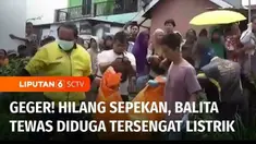 Hilang sepekan, bocah berusia 4 tahun ditemukan tewas di dekat gardu listrik. Diduga bocah malang tersebut tewas akibat tersengat listrik.