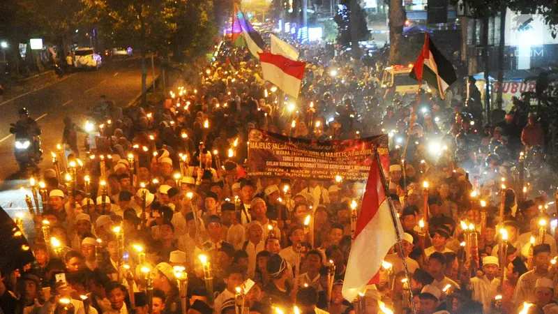 Pawai Sejuta Obor 1 Muharram di Bogor