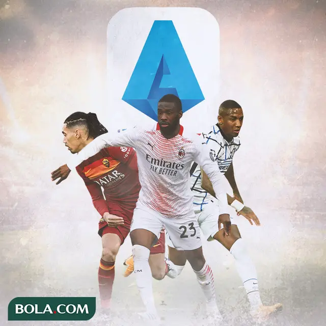 Serie A - Chris Smalling, Fikayo Tomori, Ashley Young