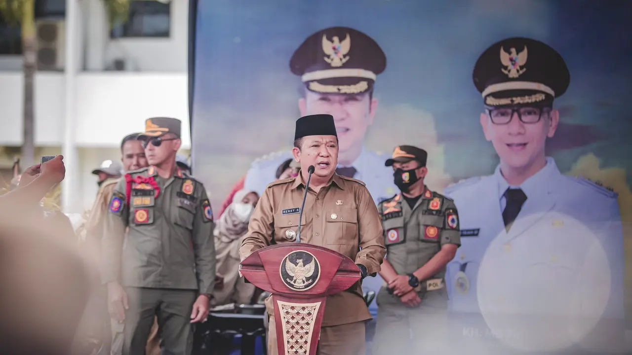 Bupati Jember Hendy Siswanto saat peringatan Hari Tani Nasional. (Istimewa).