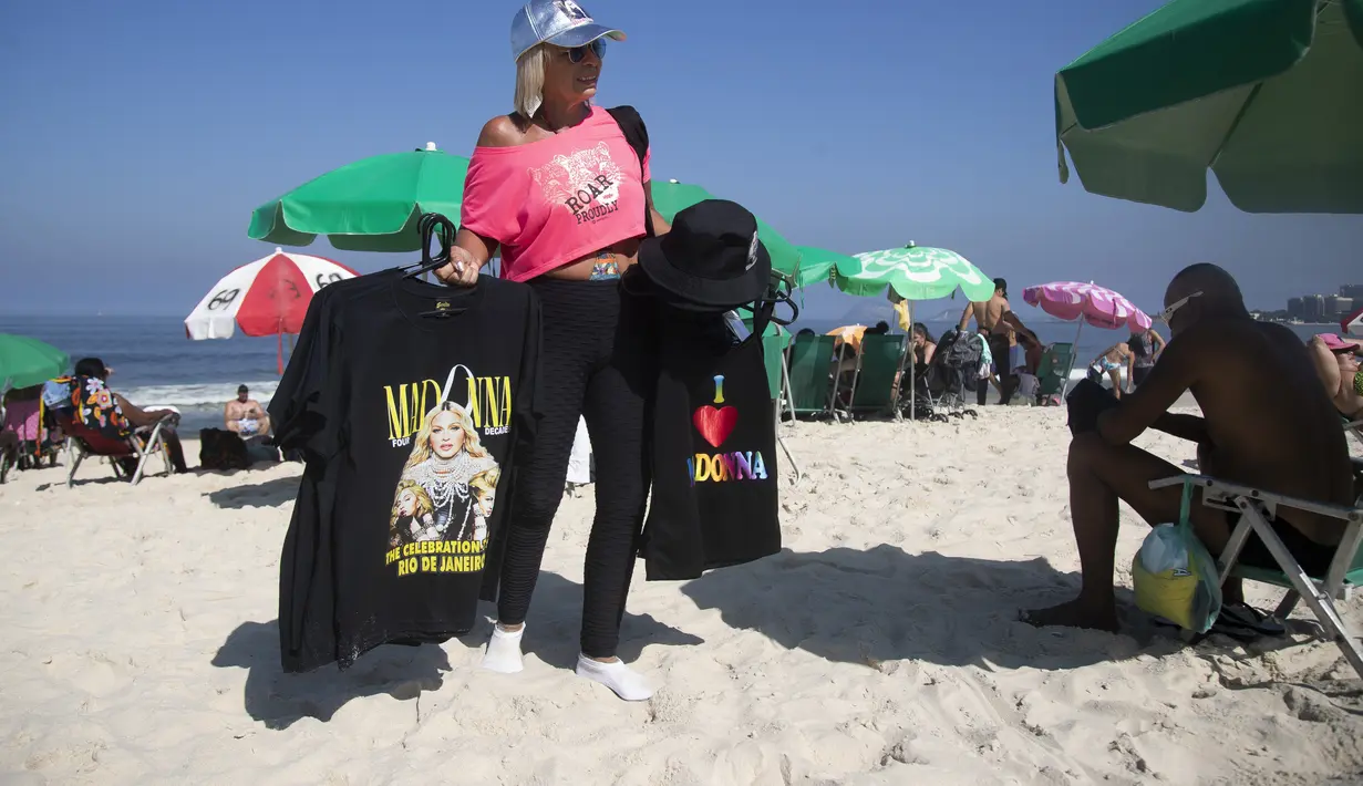 Ini akan menjadi pertunjukan pertama Madonna di Brasil sejak 2012. (AP Photo/Bruna Prado)