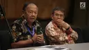 Direktur ATVI, Drs.Eduard Depari (kiri) memberikan sambutan dalam workshop ATVI 2018 di Gedung SCTV Tower, Jakarta, Selasa (16/1). Workshop ATVI 2018 mengukuhkan posisi ATVI sebagai lembaga pendidikan disiplin penyiaran. (Liputan.com/Faizal Fanani)