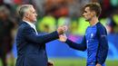 Antoine Griezmann menjadi pilihan pelatih Didier Deschamps saat tampil apik bersama Atletico Madrid. (10/7/2016). (AFP/Franck Fife)