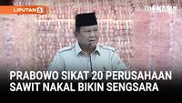 Keras Prabowo Sikat 20 Perusahaan Sawit Nakal Bikin 100 Ribu Rakya Sengsara