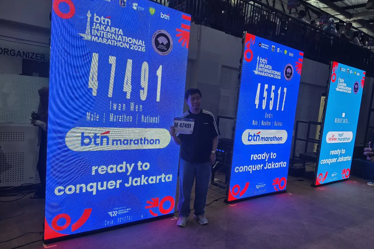 Suasana pengambilan race pack Jakim 2026 di Balai Kartini