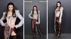Foto kolase Julia Fox saat menghadiri Pembukaan Pameran Mugler Couturissime di Museum Brooklyn  di New York City pada 15 November 2022. (Theo Wargo/Getty Images/AFP)