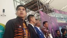 Menpora Malaysia Syed Saddiq Abdul Rahman (kiri) puas dengan penyelenggaraan Asian Games 2018. (Liputan6.com/Cakrayuri Nuralam)