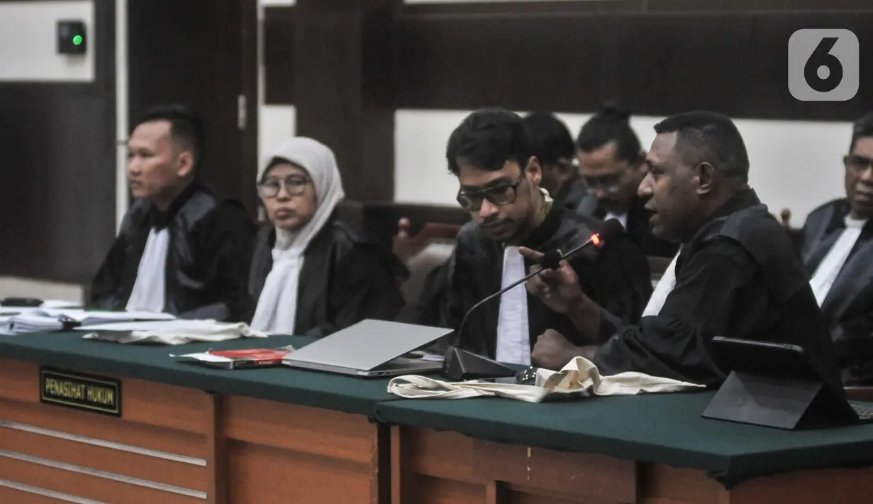 Jaksa Penuntut Umum saat menjelaskan ketidakhadiran Menko Marves Luhut Binsar Pandjaitan. (merdeka.com/Iqbal S. Nugroho)