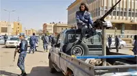 Pasukan Jenderal Haftar digambarkan di kota selatan Sebha bulan lalu. (AFP)