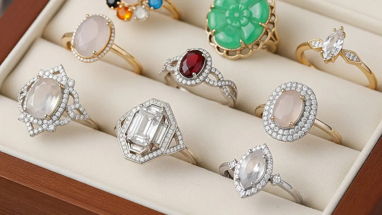 Model Cincin Emas Batu Akik Wanita