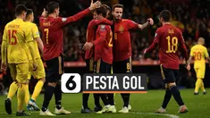 Pertandingan kualifikasi piala Eropa 2020 antara Spanyol melawan Rumania berjalan seru. Spanyol berhasil menghabisi Rumania 5-0.