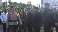 Apel pengamanan kunjungan kerja Presiden Joko Widodo ke Riau. (Liputan6.com/M Syukur)