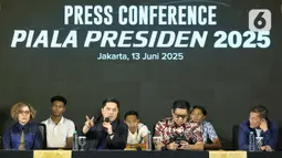 Turnamen Piala Presiden 2025 resmi akan digelar di Jakarta dan Bandung mulai 6 Juli 2025 mendatang. (Liputan6.com/Angga Yuniar)