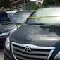 Mobil warga Pekanbaru yang dicuri sindikat pencurian mobil menjadi barang bukti pihak kepolisian. (Liputan6.com/M.Syukur)