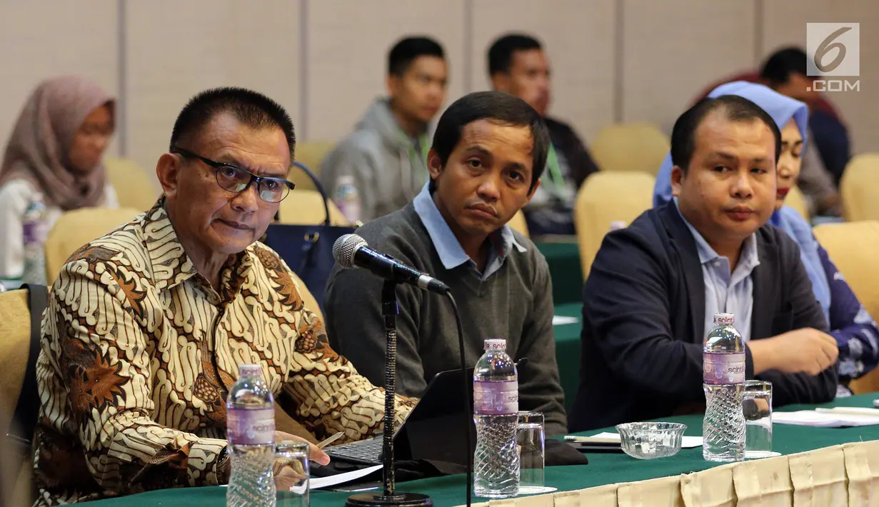 Perwakilan partai politik menghadiri acara sosialisasi pengaturan kampanye pemilu 2019 berdasarkan undang undang no 7 tahun 2017 tentang pemilihan umum di Jakarta, Senin (26/2). (Liputan6.com/JohanTallo)