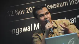 Pengamat Paramadina Public Police Institute, Jalu Priambodo mengatakan tata kelola pemerintahan masih jauh dari harapan masyarakat, Jakarta, Rabu (12/11/2014)(Liputan6.com/Herman Zakharia)