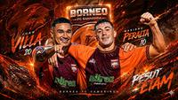 Dua bintang Borneo FC Samarinda, Juan Villa dan Mariano Peralta. (Bola.com/Dok.Borneo FC, ChatGPT, dan Gemini).