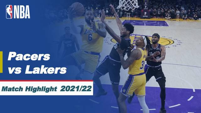 Berita video highlights NBA pertandingan LA Lakers melawan Indiana Pacers dalam lanjutan NBA 2021/2022, Kamis (19/1/2022) pagi hari WIB di Crypto.com Arena.