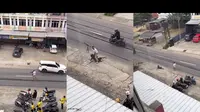 Bak Film Koboi, Baku Tembak Polisi dan Pelaku Curanmor Berlangsung Mencekam di Bandar Lampung