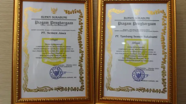 SCG Raih Penghargaan CSR Sustainability Award 2021 dari Pemprov Jawa Barat