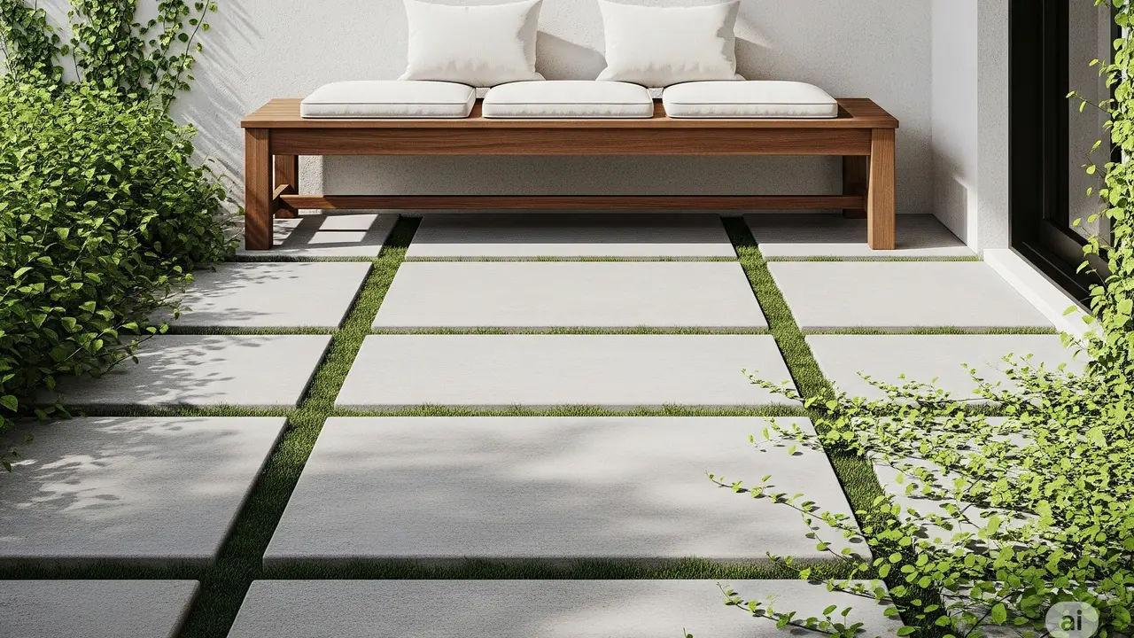 Desain Teras Rumah dengan Bangku Minimalis.