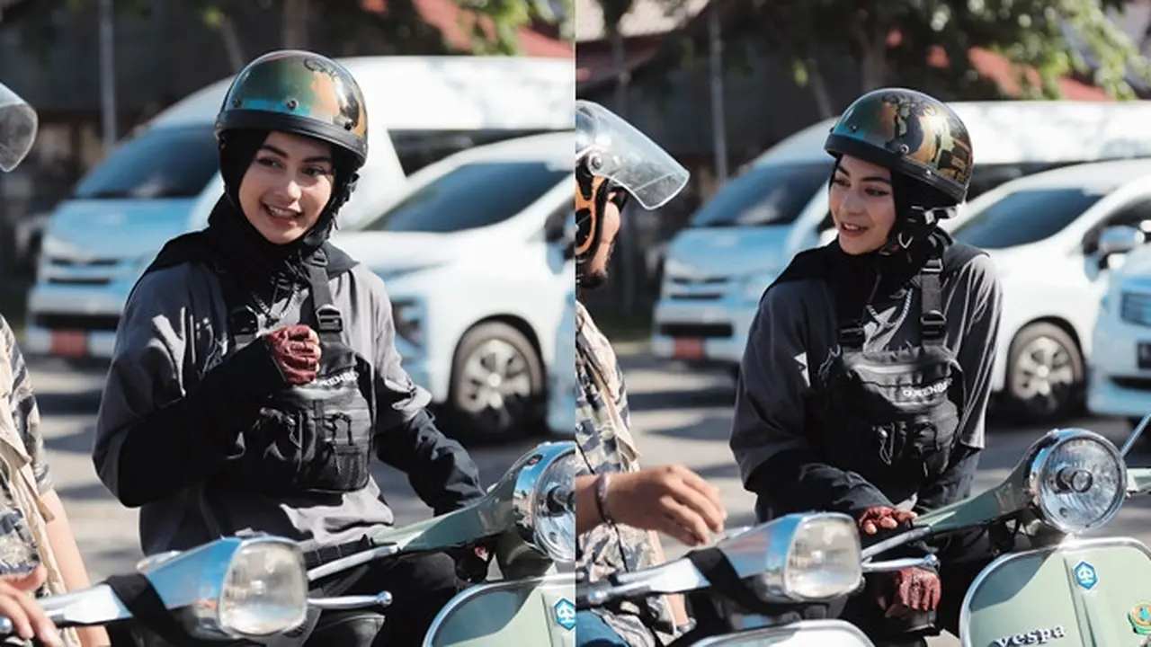 7 Potret Sintya Marisca Pakai Hijab saat Touring Vespa di Aceh, Tuai Sorotan