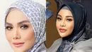 <p>Krisdayanti tampil mengenakan hijab ketika berkolaborasi dengan brand muslim. Tampilannya ini mirip sang putri, Aurel Hermansyah yang memang tampil berhijab. @vanillahijab</p>