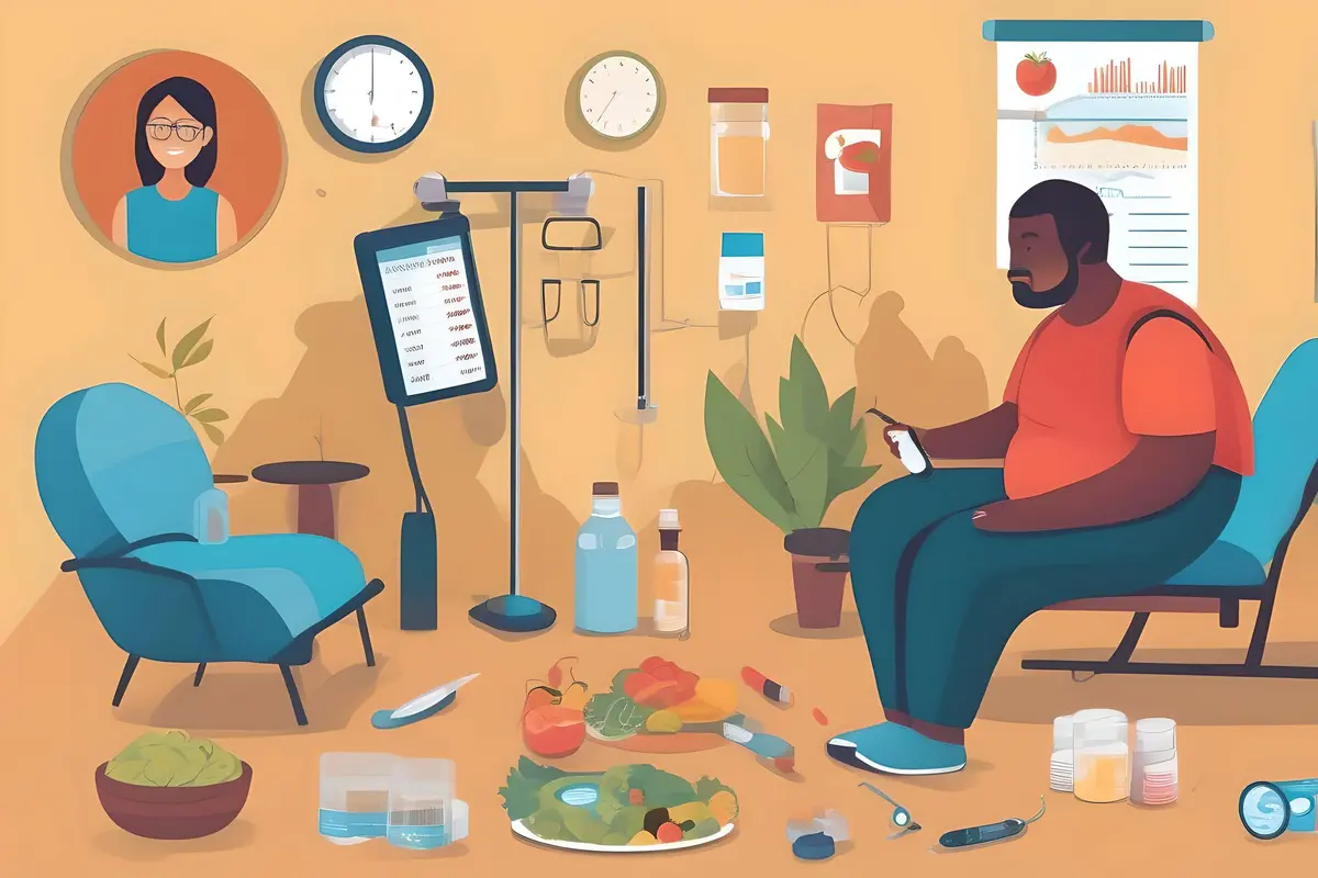 Apakah Orang yang Terkena Diabetes Bisa Sembuh Total? Simak Panduan Lengkap Pengendalian Diabetes, Dari Diet Hingga Pemeriksaan Rutin (Ilustrasi Pasien Diabetes by AI)