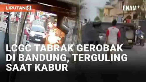 VIDEO: Viral LCGC Tabrak Gerobak Kupat Tahu di Bandung, Terguling Saat Kabur
