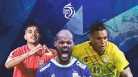 Liga 1 - David da Silva, Matheus Pato, Rafael Silva (Bola.com/Decika Fatmawaty)
