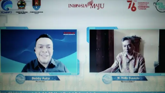 Webinar 'Sopan dan Beradab di Media Sosial' menghadirkan para praktisi dan akedemisi. (Foto: Liputan6.com/Rudal Afgani)
