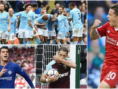 Berikut ini tujuh selebrasi terbaik yang menghiasi laga Premier League 2017/2018 Pekan ke-5. Mulai dari selebrasi Alvaro Morata, Philipe Coutinho hingga para Pemain Manchester City. (Kolase Foto-foto dari AFP)