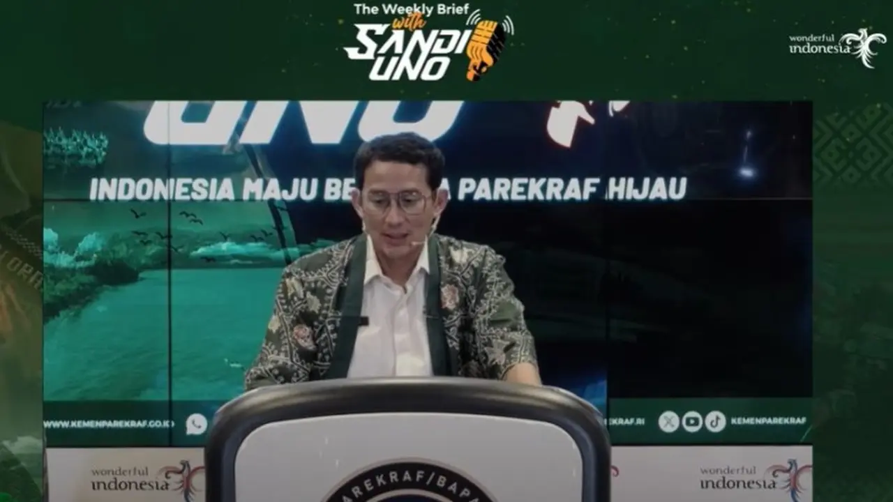 Menparekraf Sandiaga Uno dalam The Weekly Brief with Sandi Uno, Senin, 23 Juni 2024