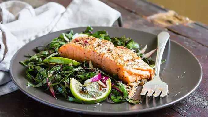 [Bintang] Ilustrasi Makanan Salmon