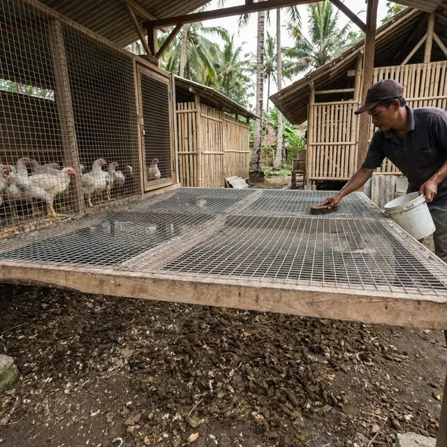 Jenis Alas Kandang Ayam yang Mudah Dibersihkan