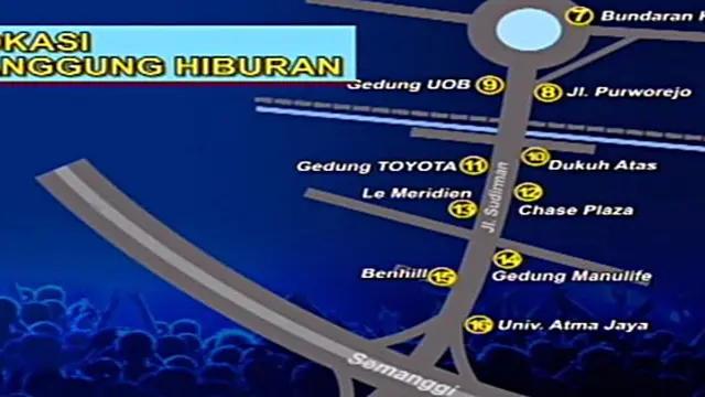 Panggung Hiburan Car Free Night Jakarta Mulai Didirikan