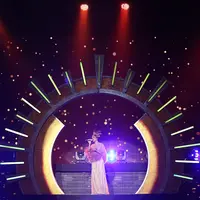 Sederet artis papan atas meramaikan acara malam puncak HUT SCTV ke-27. Acara itu juga dimeriahkan oleh penyanyi asal Amerika Serikat, Bebe Rexha. Salah satu artis yang menarik perhatian adalah Raisa. (Bambang E Ros/Bintang.com)