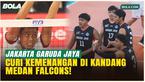 Serangan Cepat dan Servis Konsisten Antar Garuda Jaya Menang 3-1 atas Medan Falcons