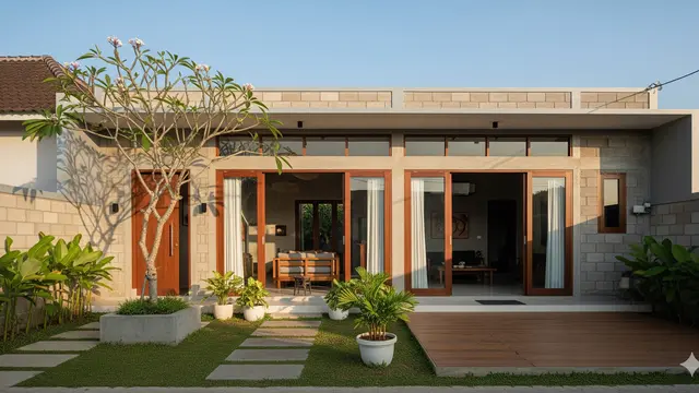 Desain Rumah Sederhana Rp50 Jutaan di Lahan 6x10 Meter dengan Dinding Batako/ Ilustrasi gambar AI