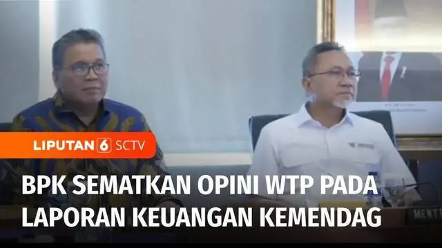 Kementerian Perdagangan Republik Indonesia mendapatkan status Opini Wajar Tanpa Pengecualian, dari hasil pemeriksaan laporan keuangan tahun 2022 oleh Badan Pemeriksa Keuangan Republik Indonesia.