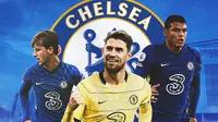 Chelsea - 3 Calon Kapten Chelsea: Mason Mount, Jorginho, Thiago Silva (Bola.com/Adreanus Titus)