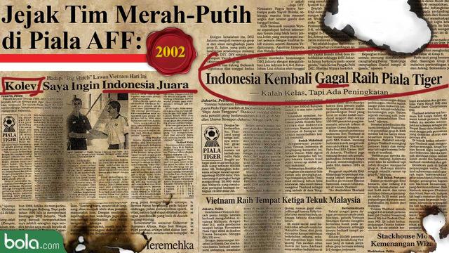 Jejak Tim Merah-Putih di Piala AFF: 2002 (Bola.com/Adreanus Titus)