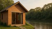 7 Desain Rumah Sederhana tapi Indah di Tepi Sungai, Nyaman dan Menyatu dengan Alam (sumber:AI)